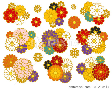 Japanese style chrysanthemum decoration set 81210517