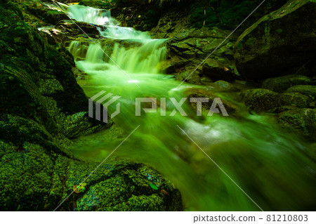 Hiraya Otaki where you can feel the famous waterfall and splash of Hiraya, Nagano Prefecture up close Hiraya Otaki where you can feel the famous waterfall and splash of Hiraya, Nagano Prefecture up close 81210803