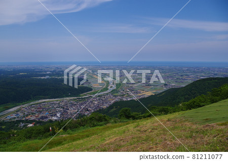 View of the Kana Plain from the Shishiku Highland Hakusan Tetorigawa Geopark 81211077
