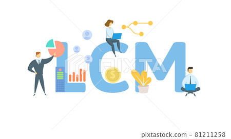 LCM, Lower of Cost or Market. Concept with keyword, people and icons. Flat vector illustration. Isolated on white. LCM, Lower of Cost or Market. Concept with keyword, people and icons. Flat vector illustration. Isolated on white. 81211258
