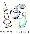 水彩風格時尚香水插畫 81211311