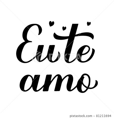 Eu Te Amo calligraphy hand lettering. I Love You inscription in Portuguese. Valentines day typography poster. Vector template for banner, postcard, greeting card, logo design, flyer, sticker, etc Eu Te Amo calligraphy hand lettering. I Love You inscription in Portuguese. Valentines day typography poster. Vector template for banner, postcard, greeting card, logo design, flyer, sticker, etc 81211694