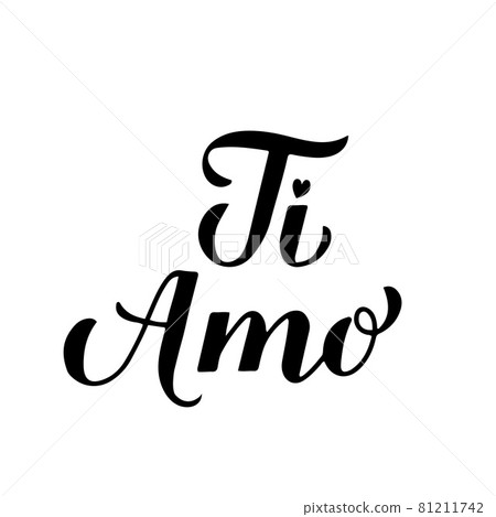 Ti Amo calligraphy hand lettering. I Love You inscription in Italian. Valentines day typography poster. Vector template for banner, postcard, greeting card, t-shirt, logo design, flyer, sticker, etc Ti Amo calligraphy hand lettering. I Love You inscription in Italian. Valentines day typography poster. Vector template for banner, postcard, greeting card, t-shirt, logo design, flyer, sticker, etc 81211742