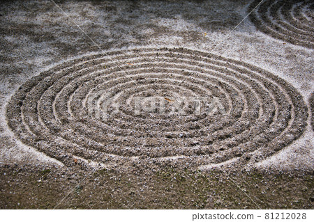 Honen-in Temple, famous for its white sand beds that represent water in Kyoto Honen-in Temple, famous for its white sand beds that represent water in Kyoto 81212028