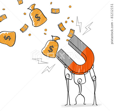 用磁鐵吸錢的人 81212151