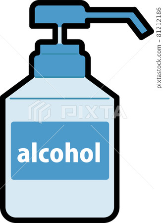 Illustration of alcohol disinfectant 81212186
