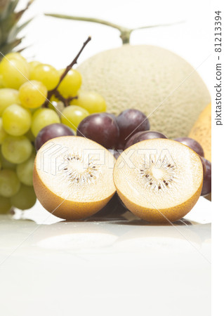 Group photo of fruits taken on a white background Group photo of fruits taken on a white background 81213394