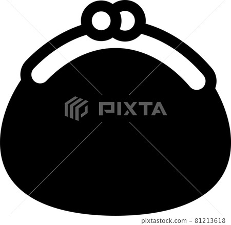 Simple icon illustration of Gamaguchi wallet 81213618
