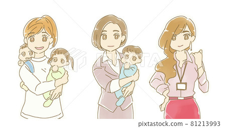 Full-time housewife / working mother / career woman (transparent png) 81213993