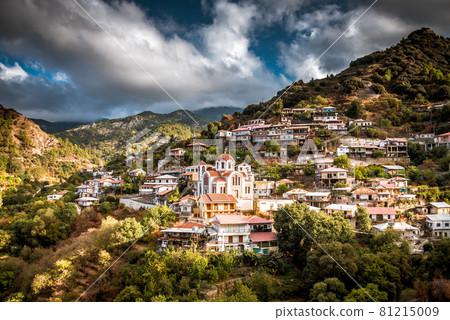 Moutoullas village, Cyprus, panoramic view 81215009