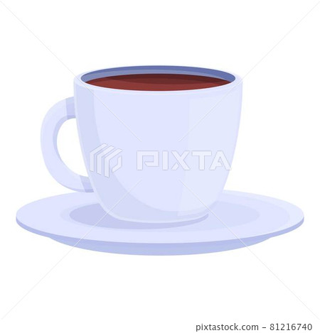 Hot coffee cup icon cartoon vector. Morning cafe Hot coffee cup icon cartoon vector. Morning cafe 81216740