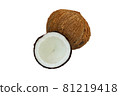 Fresh raw coconut 81219418