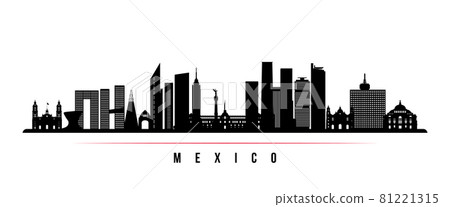 Mexico city skyline horizontal banner.  81221315