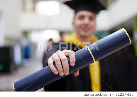 portrait of student during graduation day 81224435