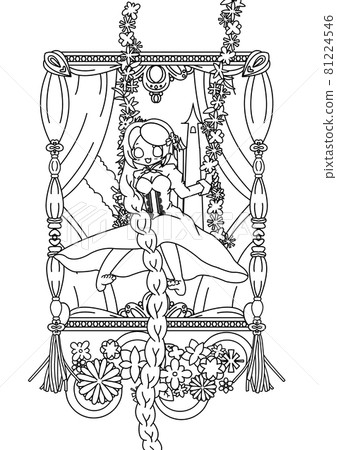 rapunzel fairy tale coloring pages