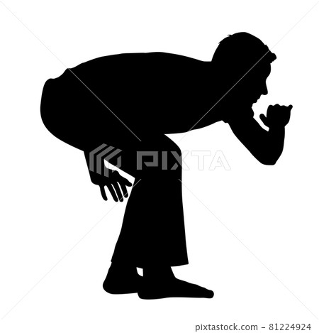 Silhouette of a Martial Arts on a white background 81224924