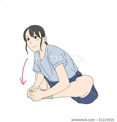 伸展髖關節的女人 81225610