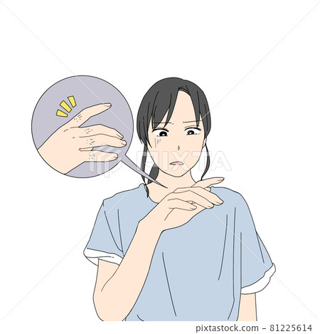 Women who care about finger hair 81225614
