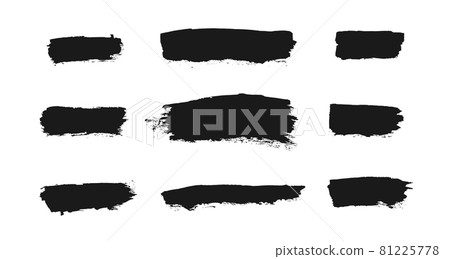 Grunge vector brush set. Vector ink freehand textures collection Grunge vector brush set. Vector ink freehand textures collection 81225778