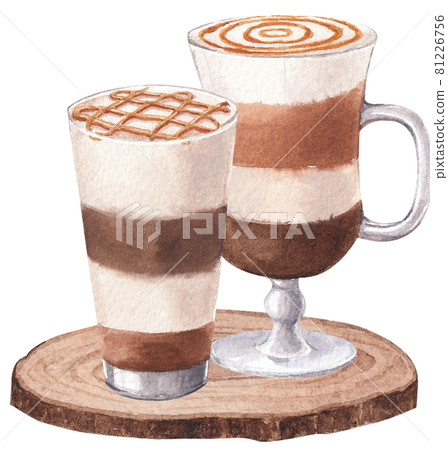 Coffee composition watercolor Coffee composition watercolor 81226756