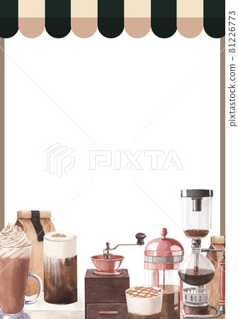 Coffee frame watercolor Coffee frame watercolor 81226773