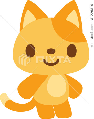 一隻黃色貓的赤壁人物插圖，稍微向右看你 81226810