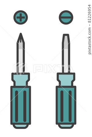 Plus and minus tool screwdrivers - Stock Illustration [81226954] - PIXTA