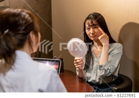 Women receiving counseling (worries around the eyes) Women receiving counseling (worries around the eyes) 81227691