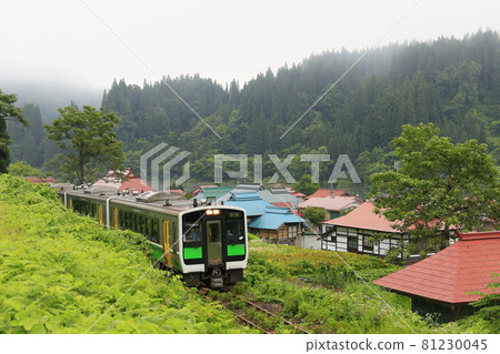 Summer Tadami Line and Tadami Village 81230045