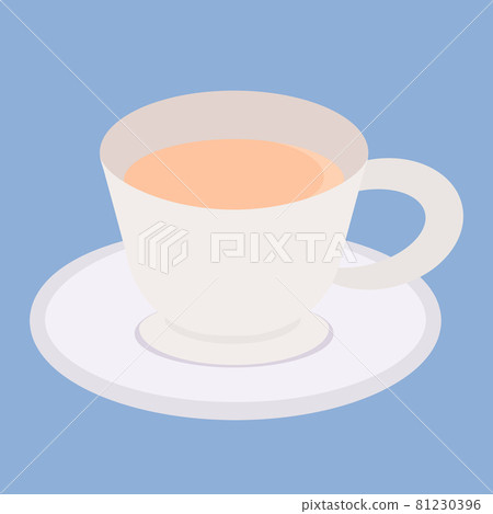 簡單可愛的奶茶插畫 81230396