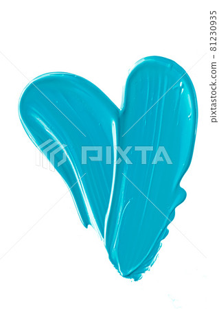 Mint blue beauty cosmetic texture isolated on white background, smudged makeup smear or cosmetics product smudge, paint brush strokes Mint blue beauty cosmetic texture isolated on white background, smudged makeup smear or cosmetics product smudge, paint brush strokes 81230935
