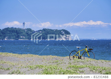 [Chigasaki City] Looking at Enoshima from the Chigasaki Coast 81231488