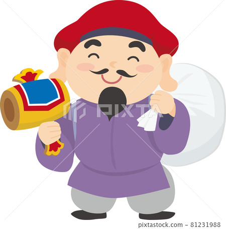 七福神之一的大黑天的插圖 七福神之一的大黑天的插圖 81231988