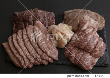 Assorted yakiniku, 5 types, yakiniku set, barbecue set Assorted yakiniku, 5 types, yakiniku set, barbecue set 81233599
