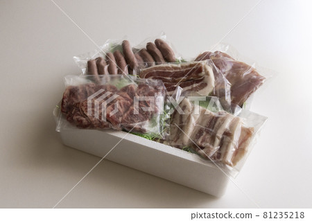 Yakiniku meat, assorted yakiniku, yakiniku set, barbecue set, several types of barbecue, 5 types, many types 81235218