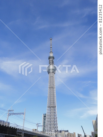 Cityscape overlooking the Tokyo Sky Tree 81235412