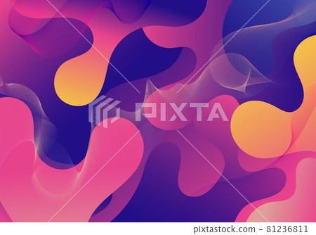 Abstract fluid or liquid gradient shape vibrant... - Stock Illustration ...