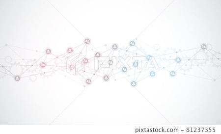 Connecting people and communication concept, social network. High quality illustration Connecting people and communication concept, social network. High quality illustration 81237355