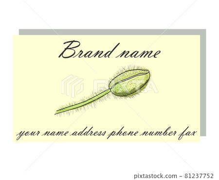 Business card for a beauty salon with watercolor poppies, stylish business design 81237752