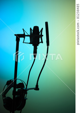 Voiceover studio microphone Voiceover studio microphone 81238485