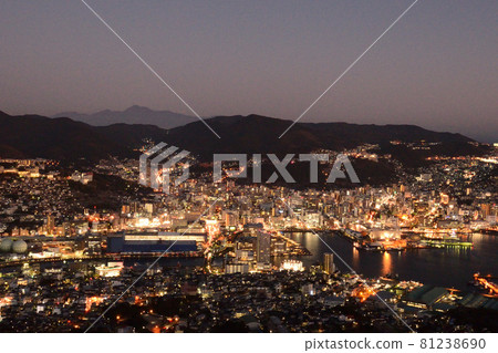 Night view of Mt. Inasa (Nagasaki City, Nagasaki Prefecture) Night view of Mt. Inasa (Nagasaki City, Nagasaki Prefecture) 81238690