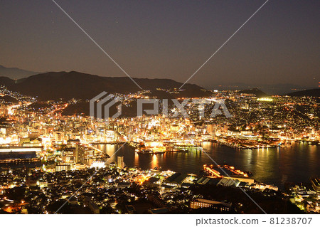 Night view of Mt. Inasa (Nagasaki City, Nagasaki Prefecture) Night view of Mt. Inasa (Nagasaki City, Nagasaki Prefecture) 81238707