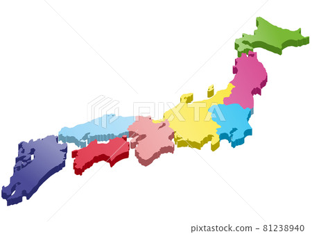 Map of Japan Illustration_3D_Perspective 3D_pkml 81238940
