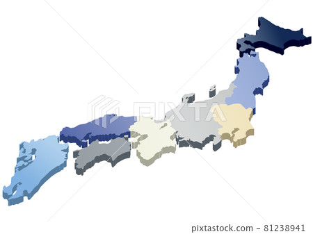 日本地圖插圖_3D_Perspective 3D_buml 81238941