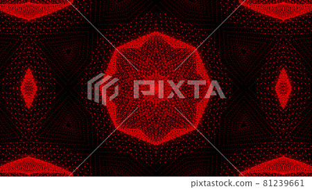 Red red pattern gothic kaleidoscope CG background wallpaper 81239661