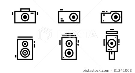 Camera icon set. Photo camera icon. Vector illustration. Camera icon set. Photo camera icon. Vector illustration. 81241008