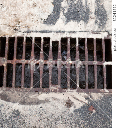 Drain grate. Storm drain. Storm sewer. Drain grate. Storm drain. Storm sewer. 81241312
