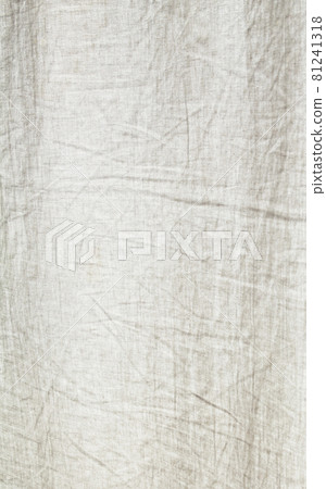 White crumpled linen fabric White crumpled linen fabric 81241318