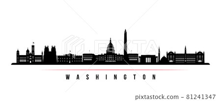 Washington city skyline horizontal banner. Washington city skyline horizontal banner. 81241347