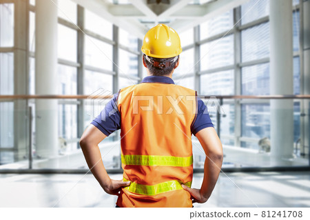 Construction business concept with civil engineer 81241708